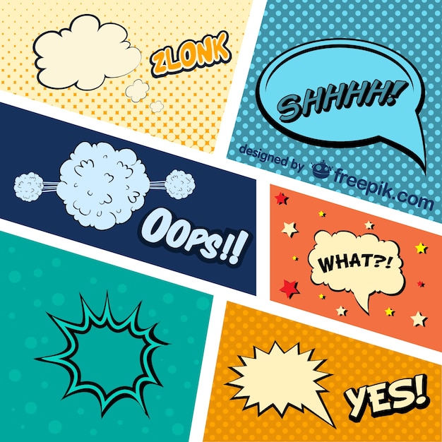 Free Vector | Comic Book graphic elements