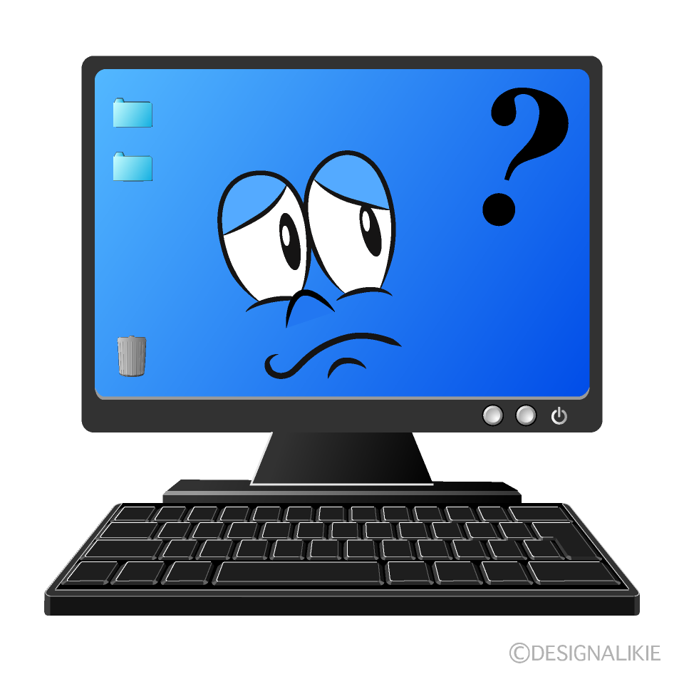 Free Thinking Computer Cartoon Character Clipart | Charatoon