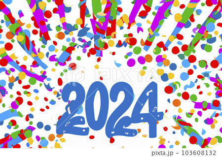 2024. New Year, 2024. Numbers on a background... - Stock ...
