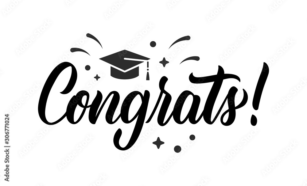 Congrats. Graduation congratulations at school, university or ...