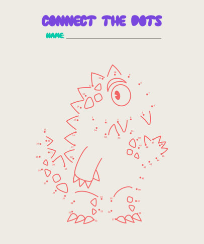 Placeit - Worksheet Design Generator for Children with a Connect ...