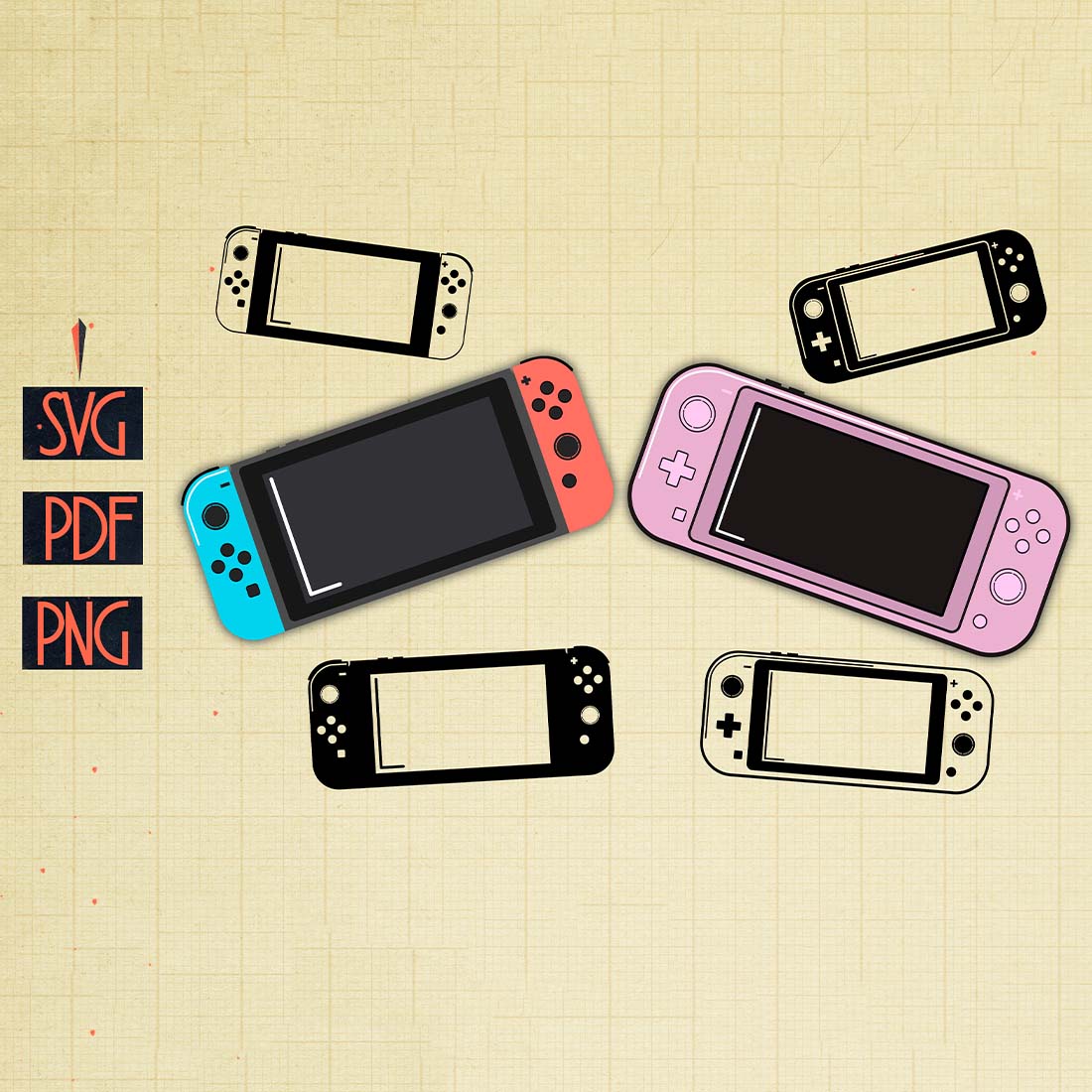 Game Console Clipart, Game svg, Switch svg, Lite svg