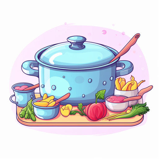 Cooking Clipart in Pastel Colors Art Style: 4K &amp; SVG – IMAGELLA