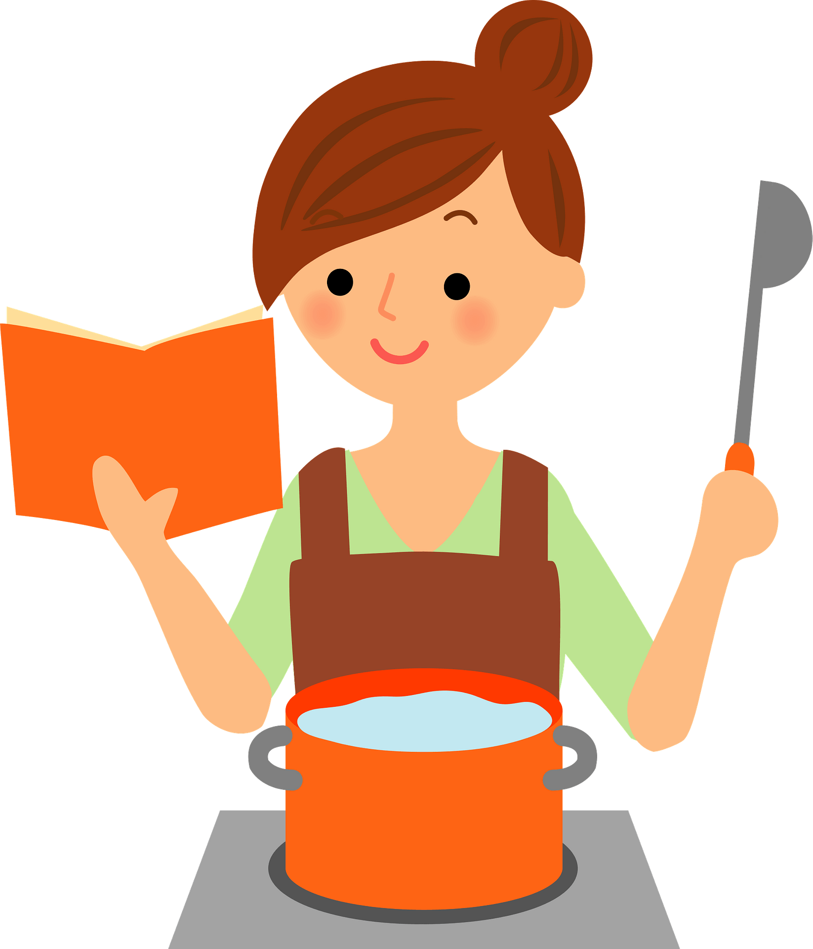 Woman is Cooking - Free vector clipart images on clipart library.com