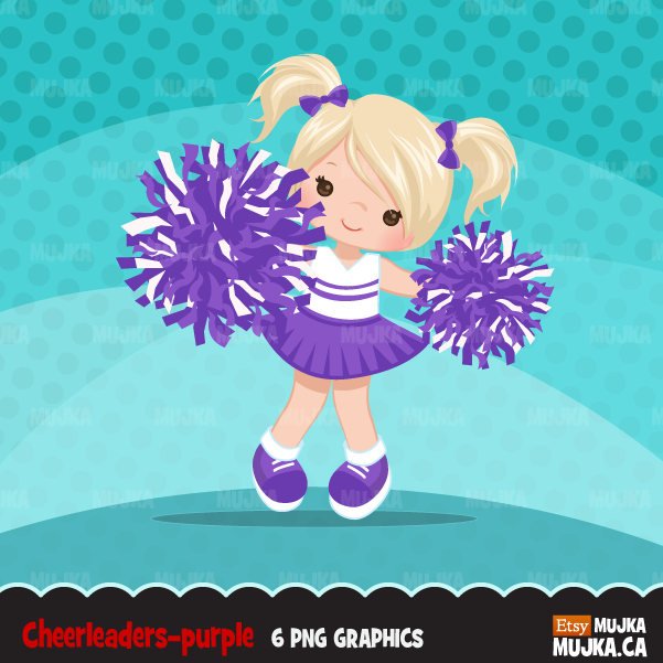 Purple Girl Cheerleader Clipart – MUJKA CLIPARTS