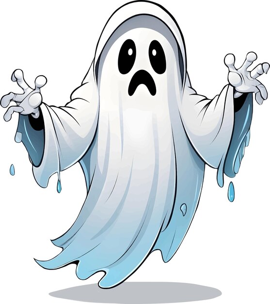 Cartoon cool Ghost clipart | Premium AI-generated vector