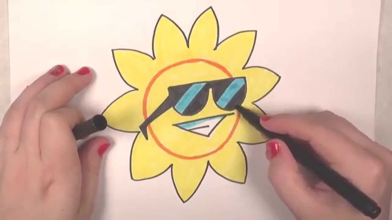 cool sun drawings