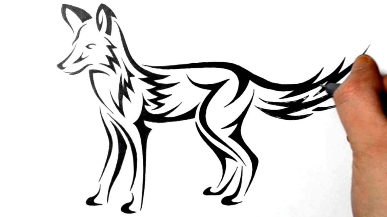 cool tribal fox designs to draw