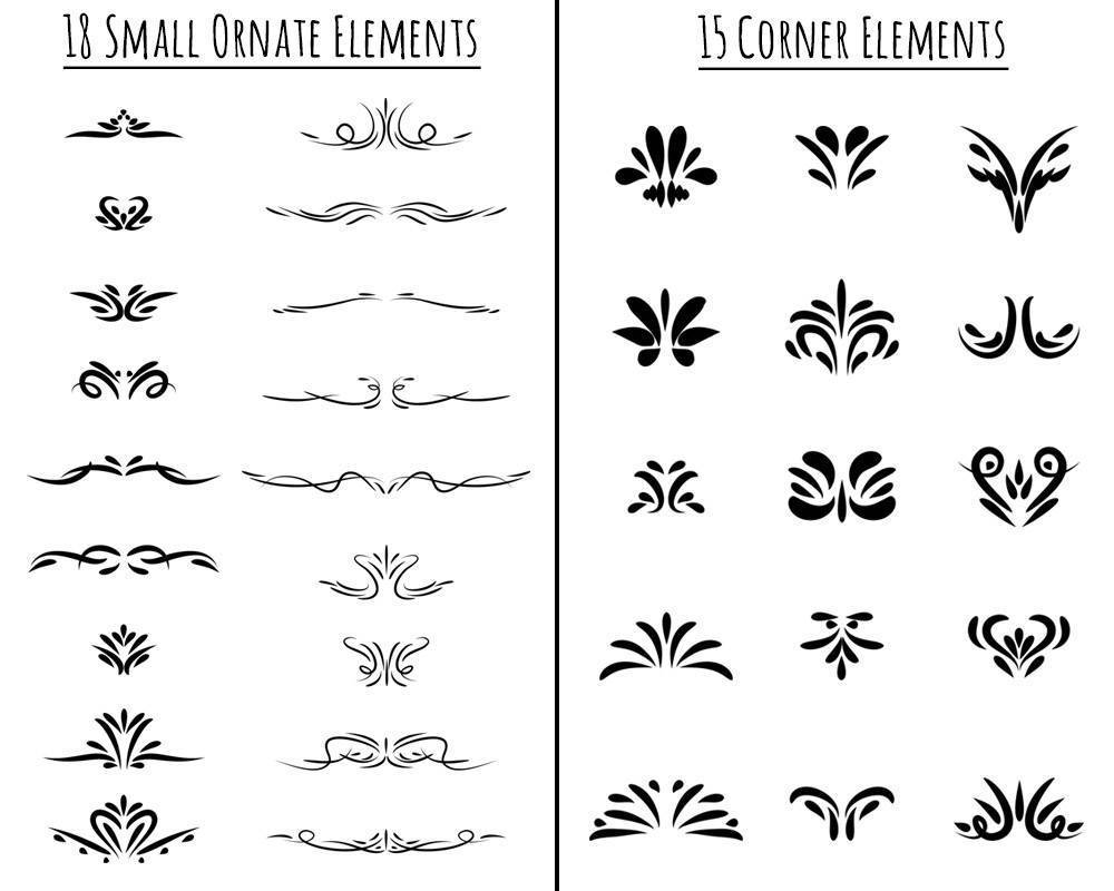 corner flourish cliparts