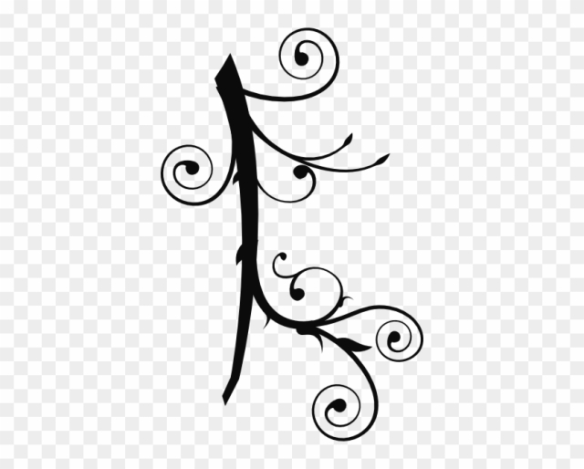 Free: Tribal Corner Vine Clip Art - Tree Branch Clip Art - nohat.cc