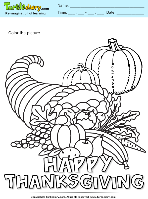 cornucopia pictures to color