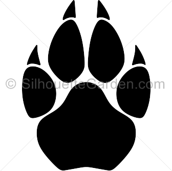 Cougar Paw Print Silhouette - Free Clip Art, Printable, and Vector ...