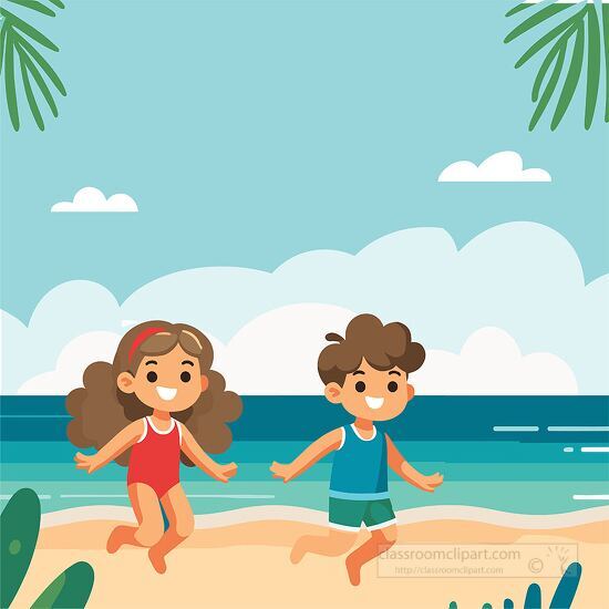 couple beach cliparts