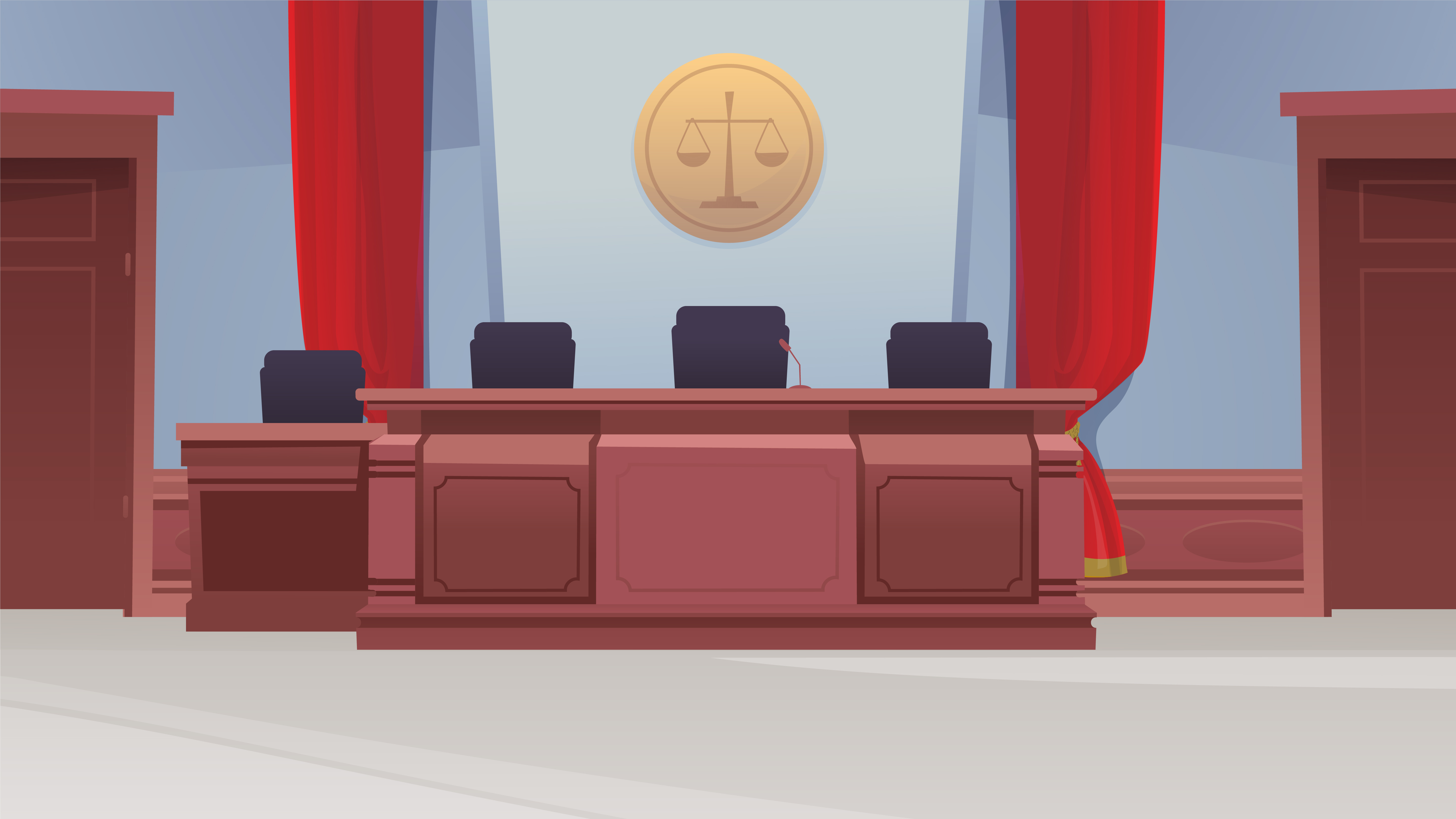 court room cartoon