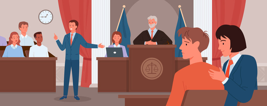 court room cartoon