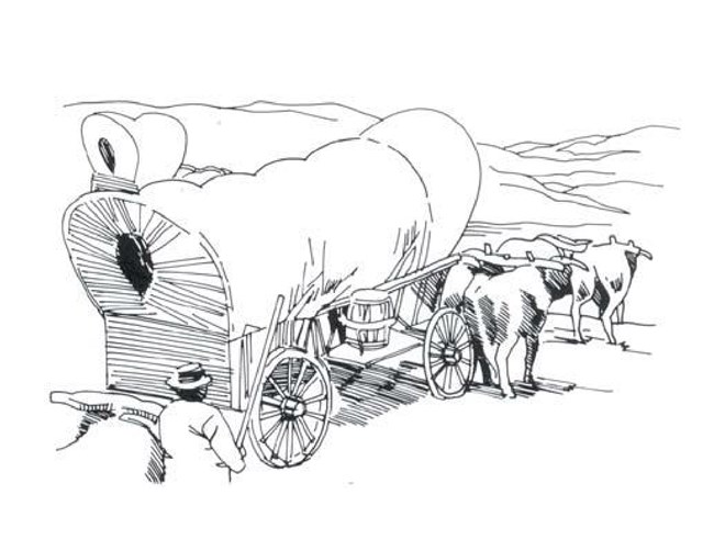 cover wagon coloring pages