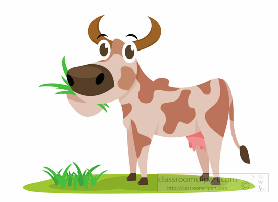 cow eating cliparts