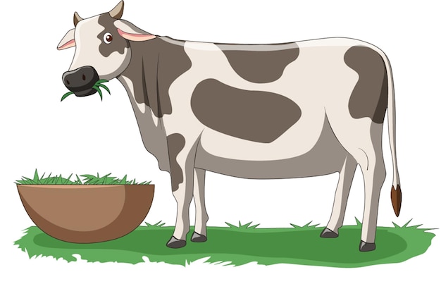 cow eating cliparts