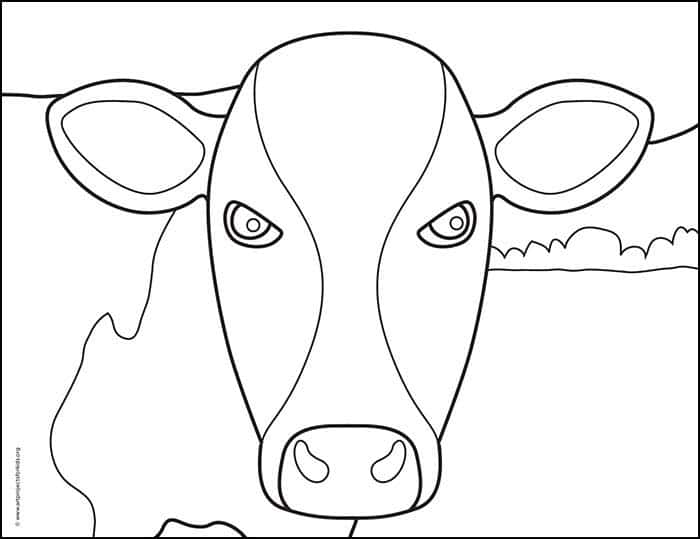 cow face coloring page
