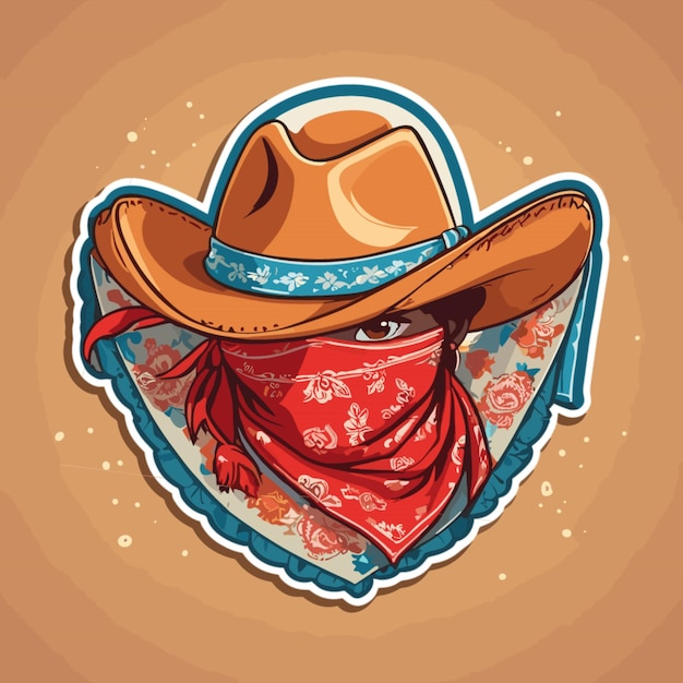 cowboy bandana cliparts 2024
