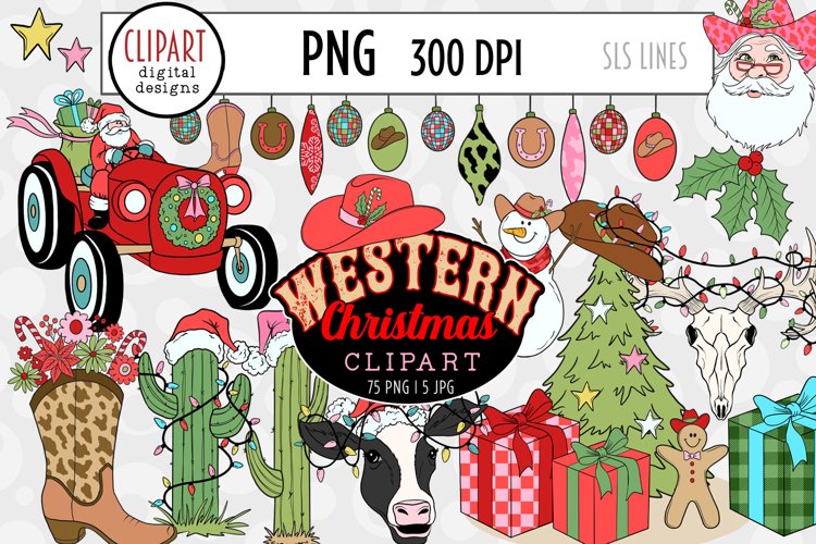 cowboy christmas cliparts