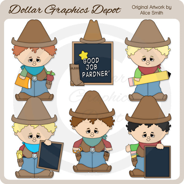 cowboy college cliparts