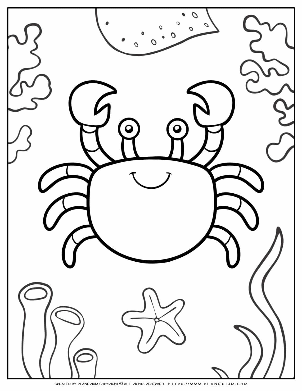 crab pictures to color