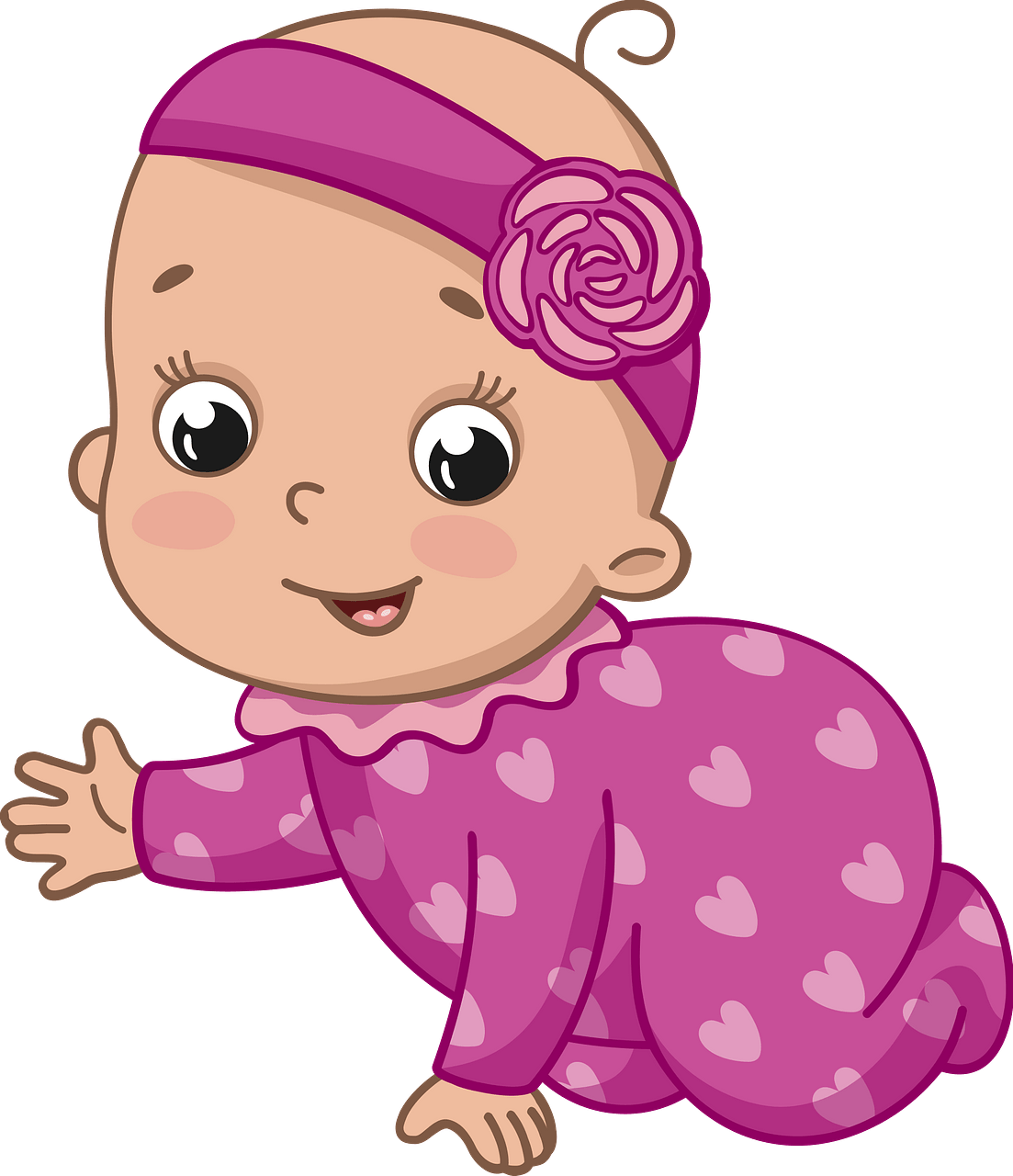 Baby girl - Free vector clipart images on clipart library.com