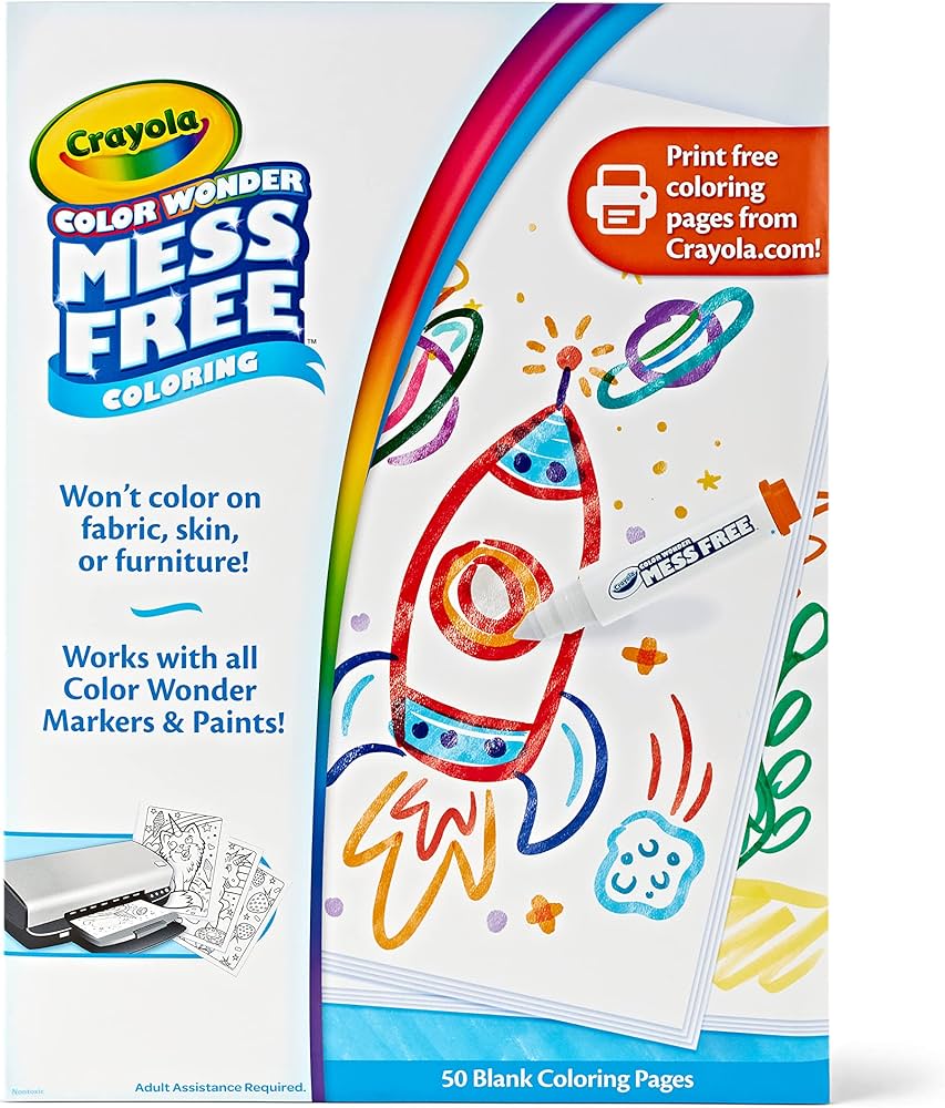 Crayola Color Wonder Mess Free Blank Coloring Pages 50 Printable ...
