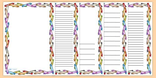 crayon page border