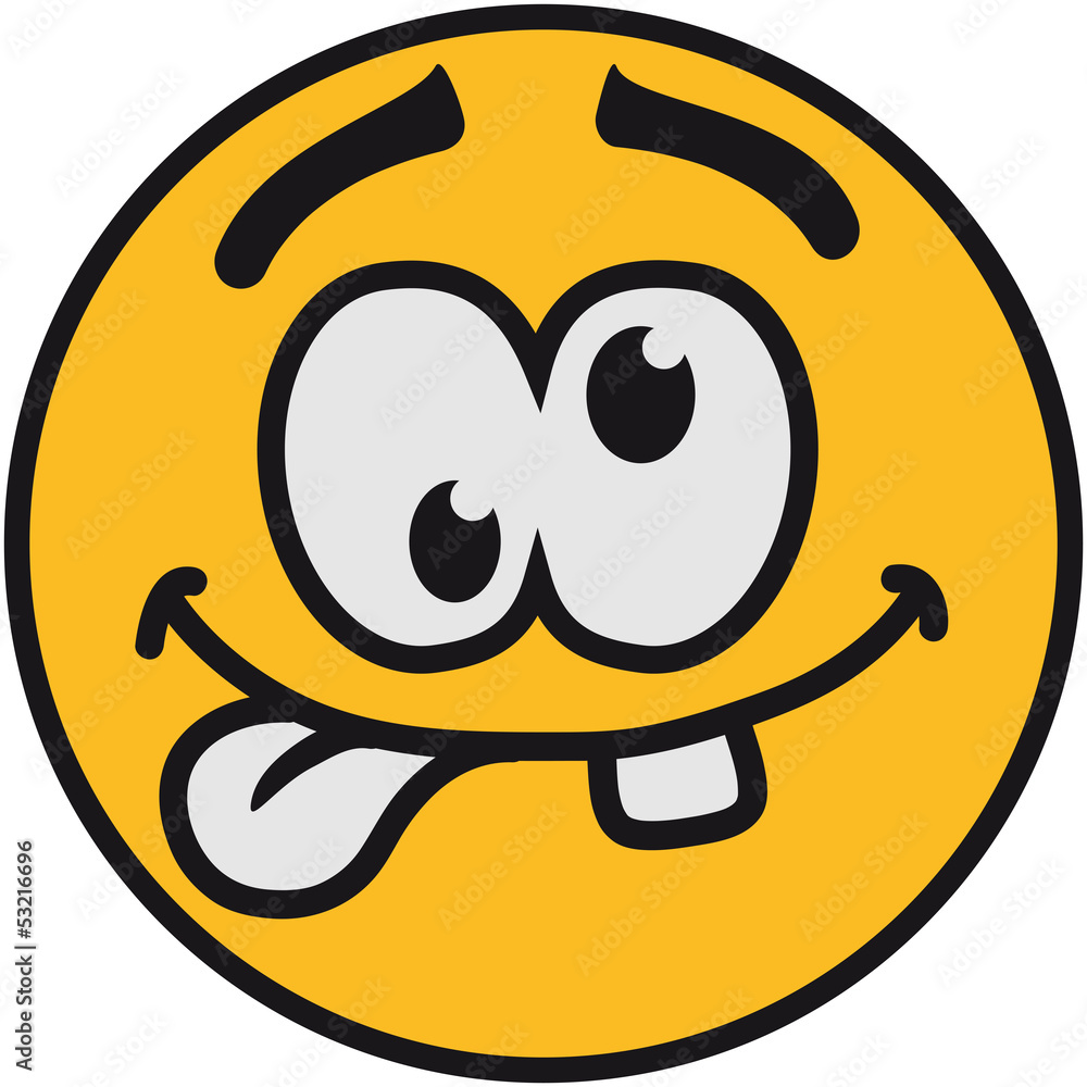 Stock-Illustration „Crazy Smiley Face Design“ | Adobe Stock