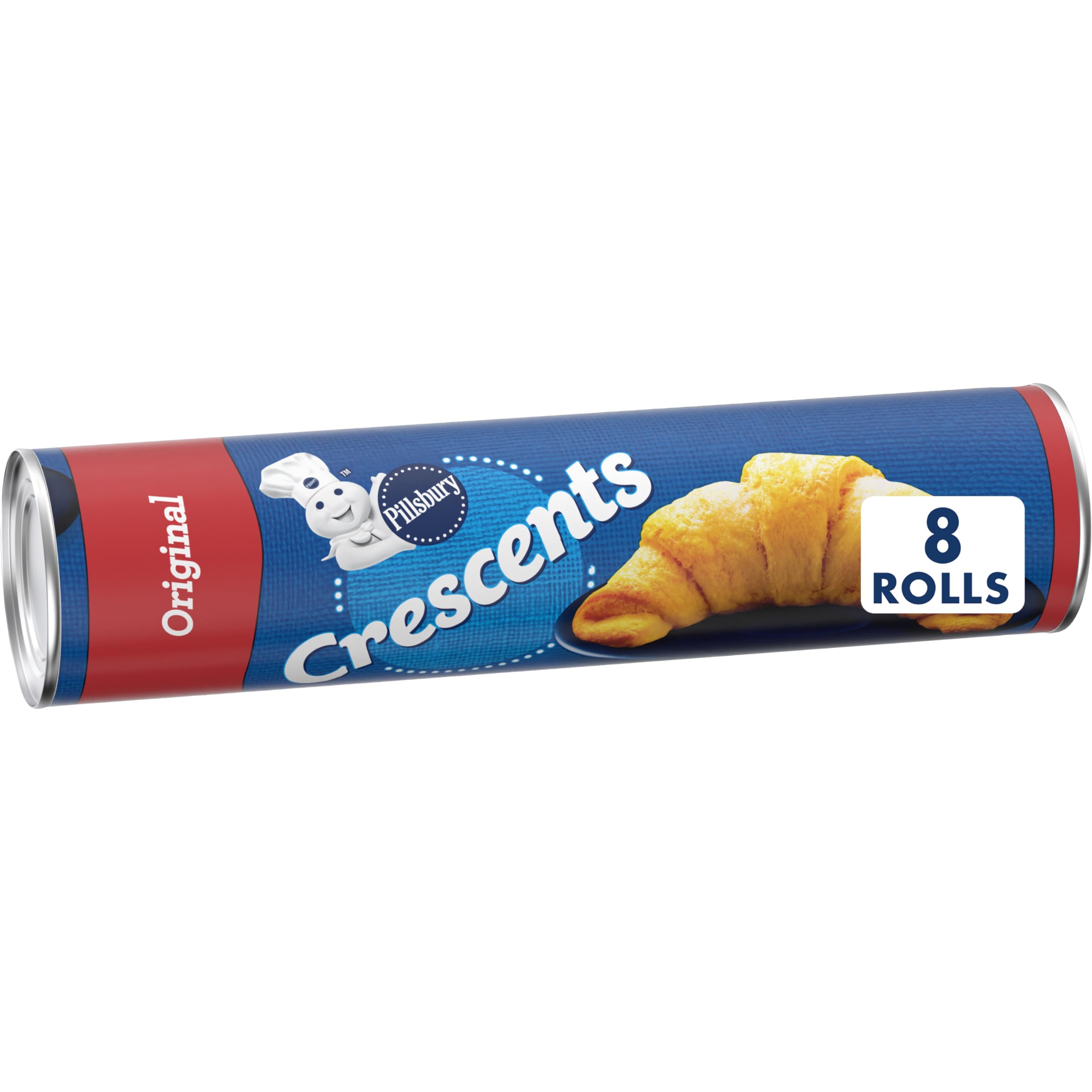 Pillsbury Crescent Rolls, Original Refrigerated Canned Pastry Dough, 8  Rolls, 8 oz