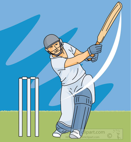 Cricket Clipart - cricket_batter_02 - Classroom Clipart