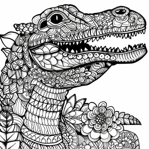 crocodile coloring page
