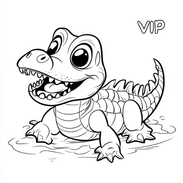 crocodile pictures to color