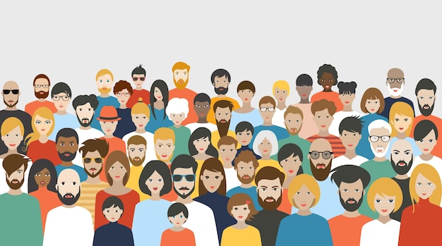 crowd of people clipart