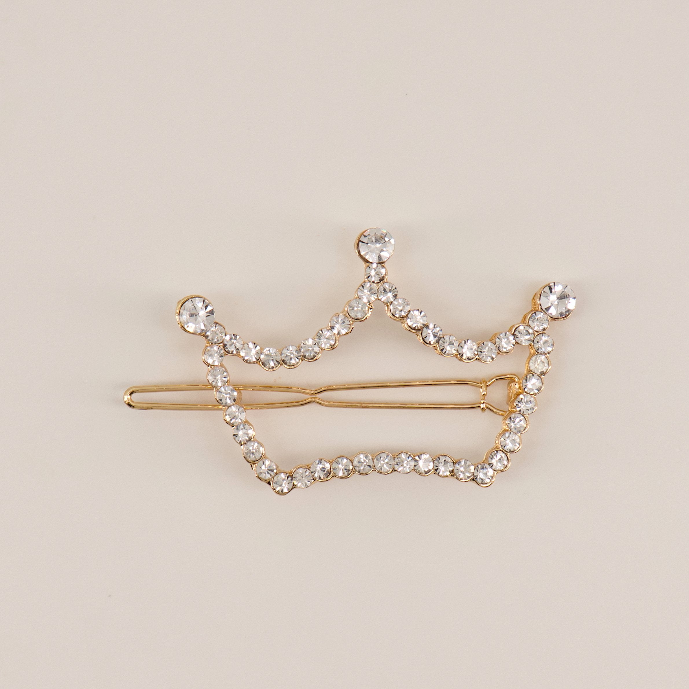 Gold crown clearance hair clip