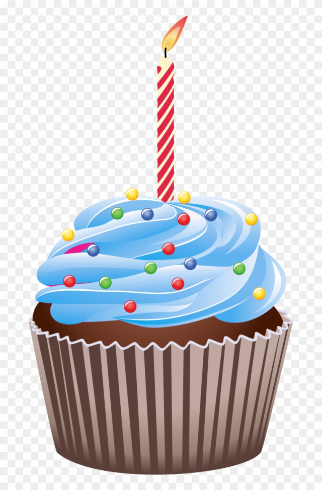 cupcake candle cliparts