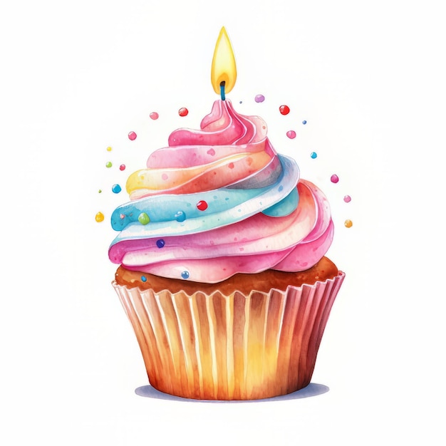 cupcake candle cliparts