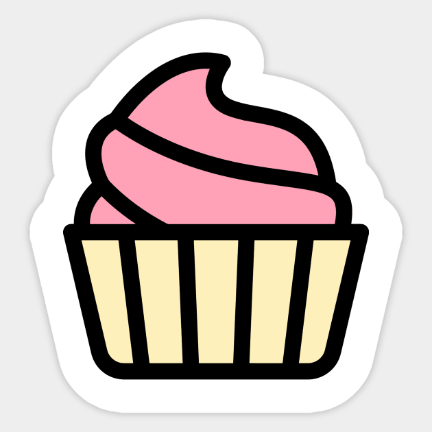 Pink Cupcake Cartoon Icon