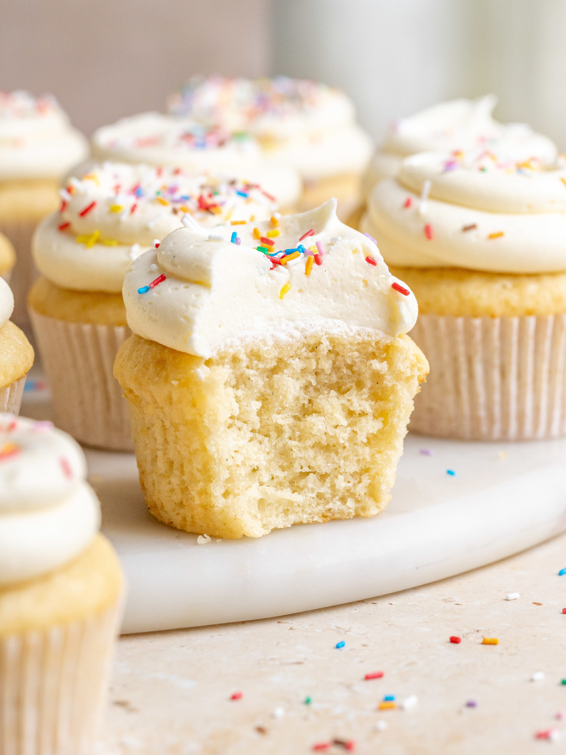 Vanilla Birthday Cupcakes