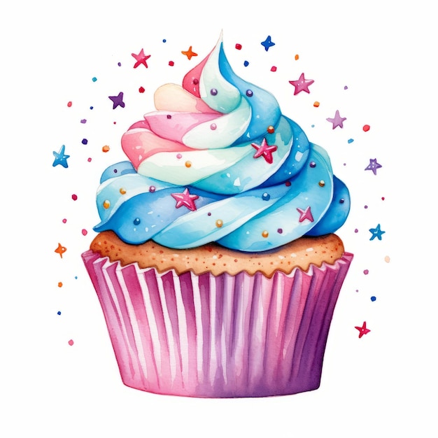 cupcakes with sprinkles clipart