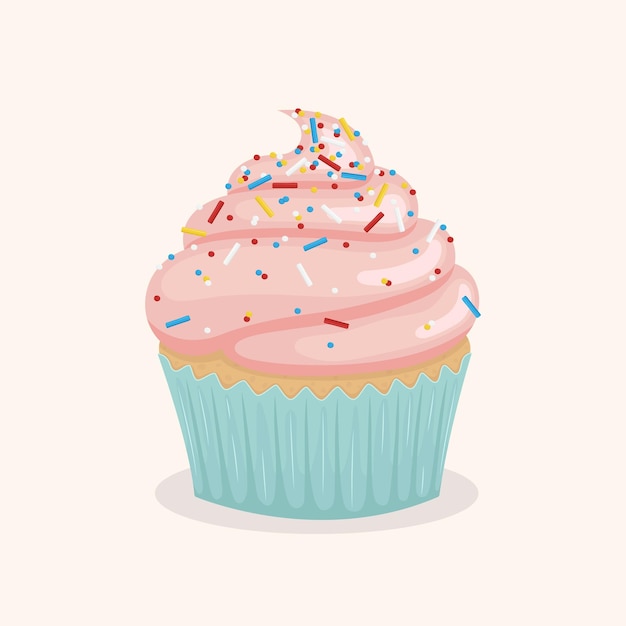 cupcakes with sprinkles clipart