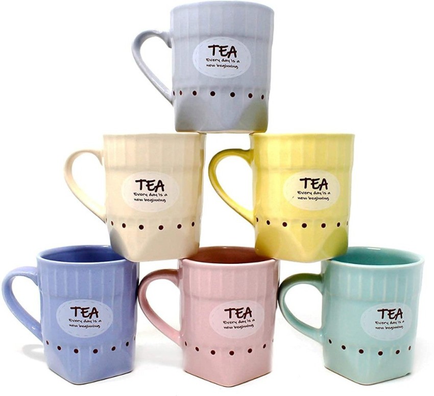 Your Local Store Multicolor Tea Milk Cupss Sets Pack Of 6 Ceramic ...