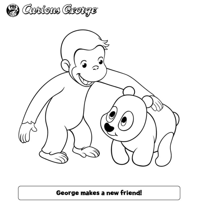 curious george pictures to color