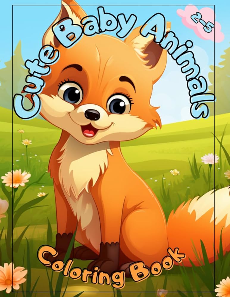 cute baby cartoon animals coloring pages