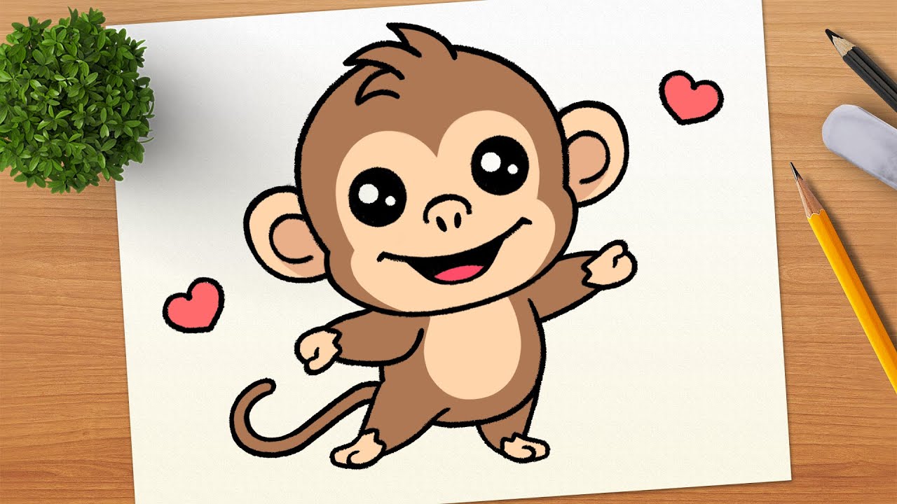 Cute Monkey Drawing Easy Step By Step Cute Monkey Drawing Easy Step By Step