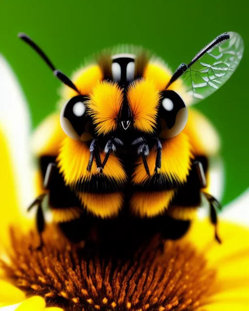 Fuzzy cute bumble bee, 8k, fantasy, - AI Photo Generator - starryai