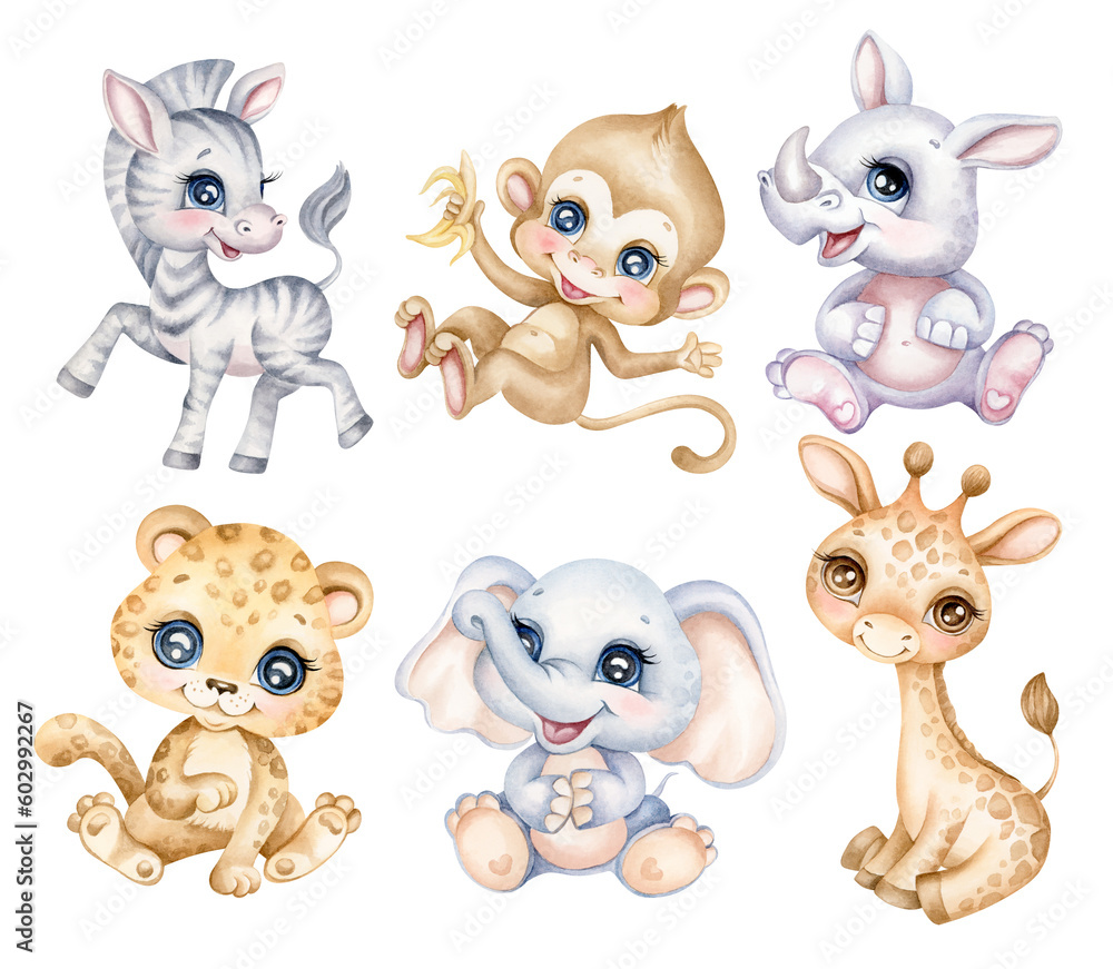cute cartoon baby animals