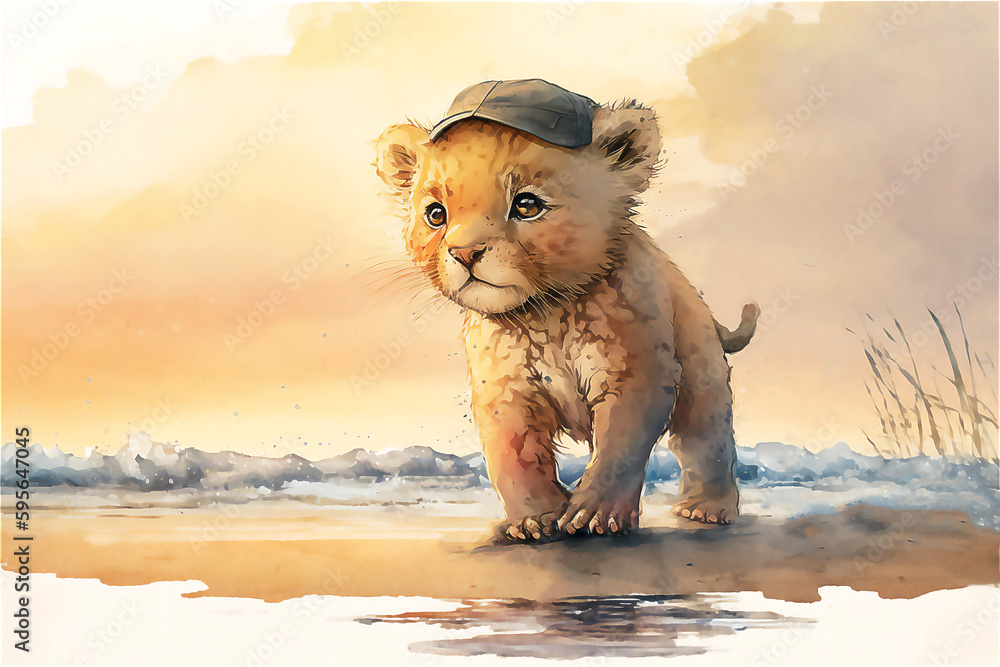 cute cartoon lions
